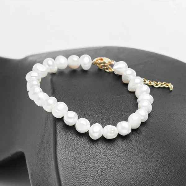 Bracelet parure Papillon royal doré perles d'eau douce finition dorée acier